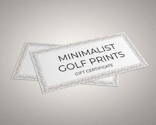 Minimalist Golf Prints Gift Card