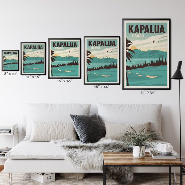 Kapalua golf print size comparison