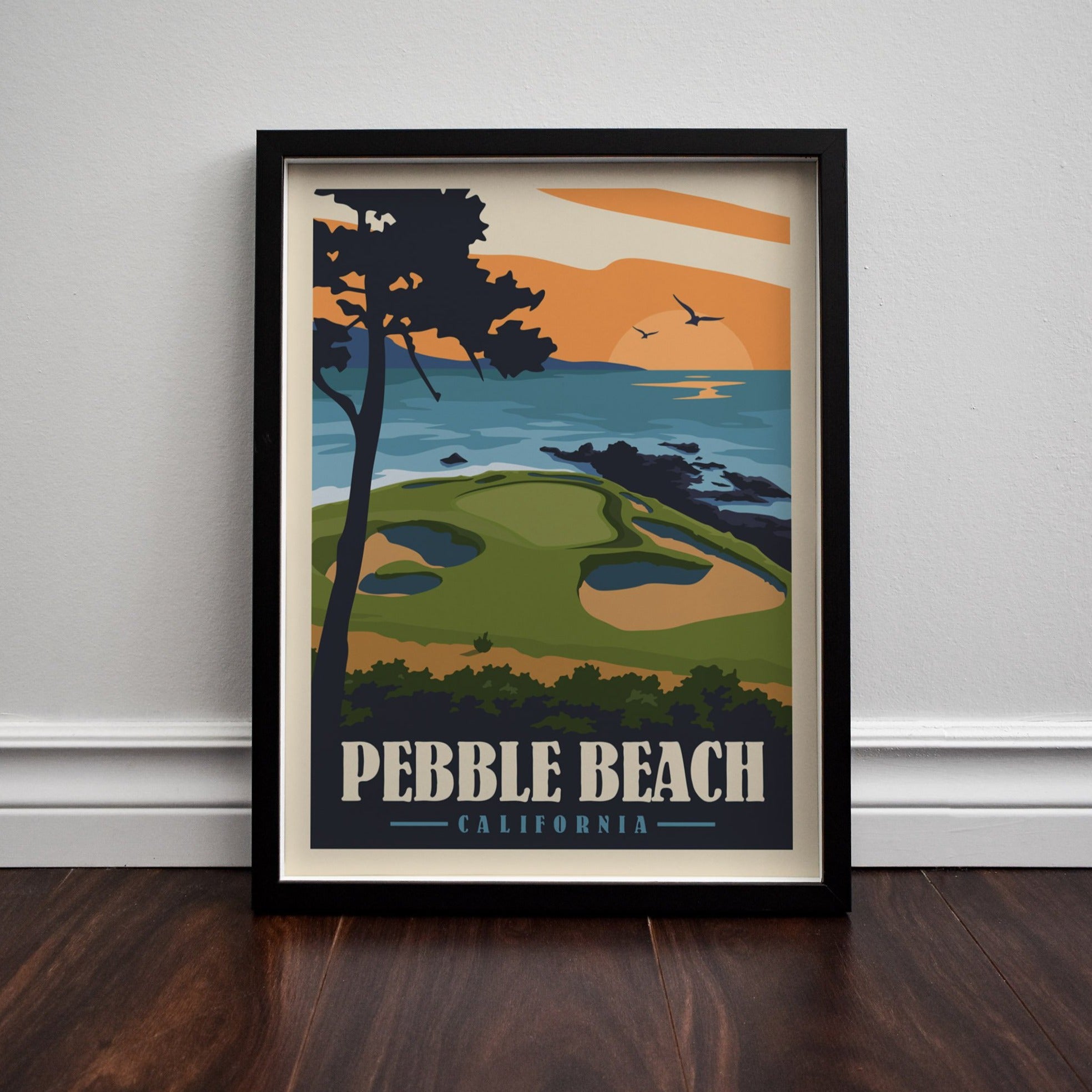 Pebble Beach Golf sports art gift offers poster print