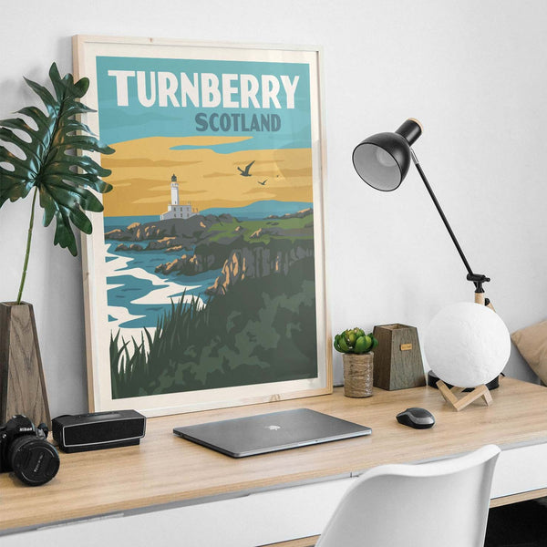 Turnberry Golf Print Frame On Desk