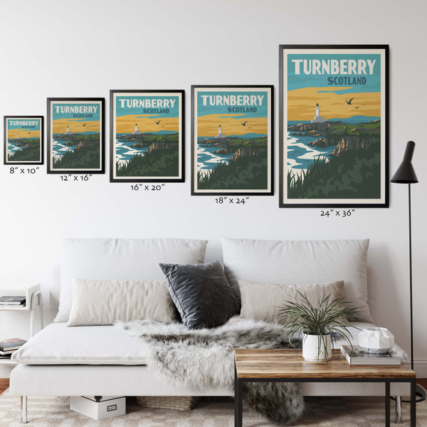 Turnberry Golf Print Size Comparison