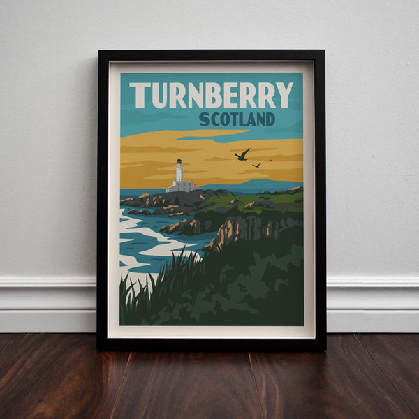 Turnberry Golf Art Frame On Floor