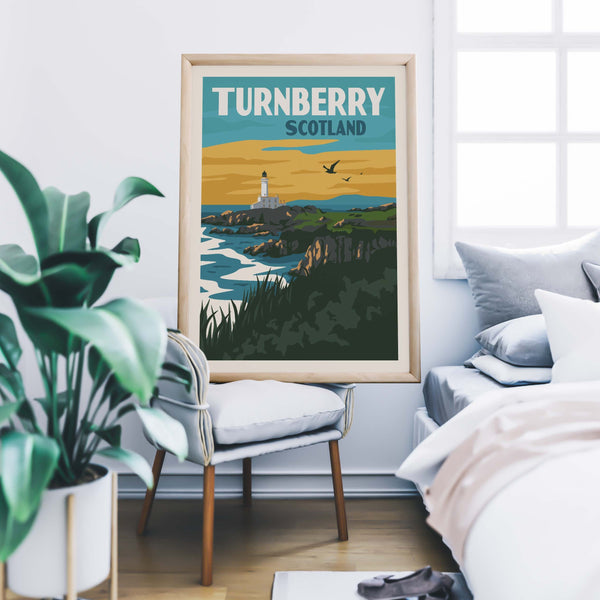 Turnberry Golf Art On Chair